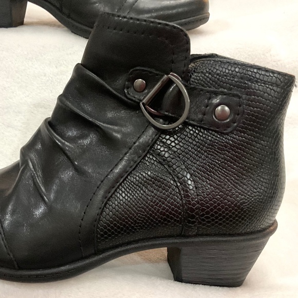 BLACK EARTH ORIGINS MARIETTA MALCOLM SLOUCHY WESTERN BOHO ANKLE BOOTS SZ 6.5M - Picture 4 of 16